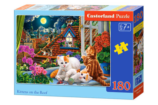 180-piece puzzle Kittens on the Roof