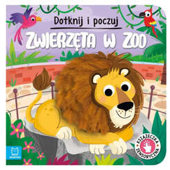 Aksjomat Dotknij i poczuj Zwierzęta w zoo książeczka sensoryczna KS0908
