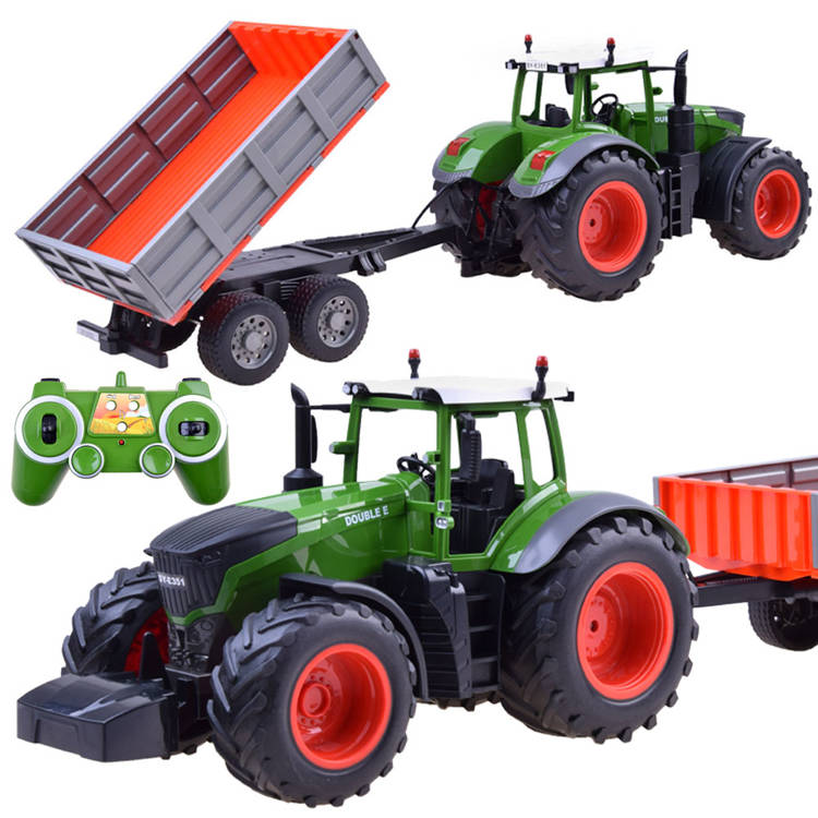 zabawki zdalnie sterowane - Duży traktor z przyczepą na pilota 2,4GHz