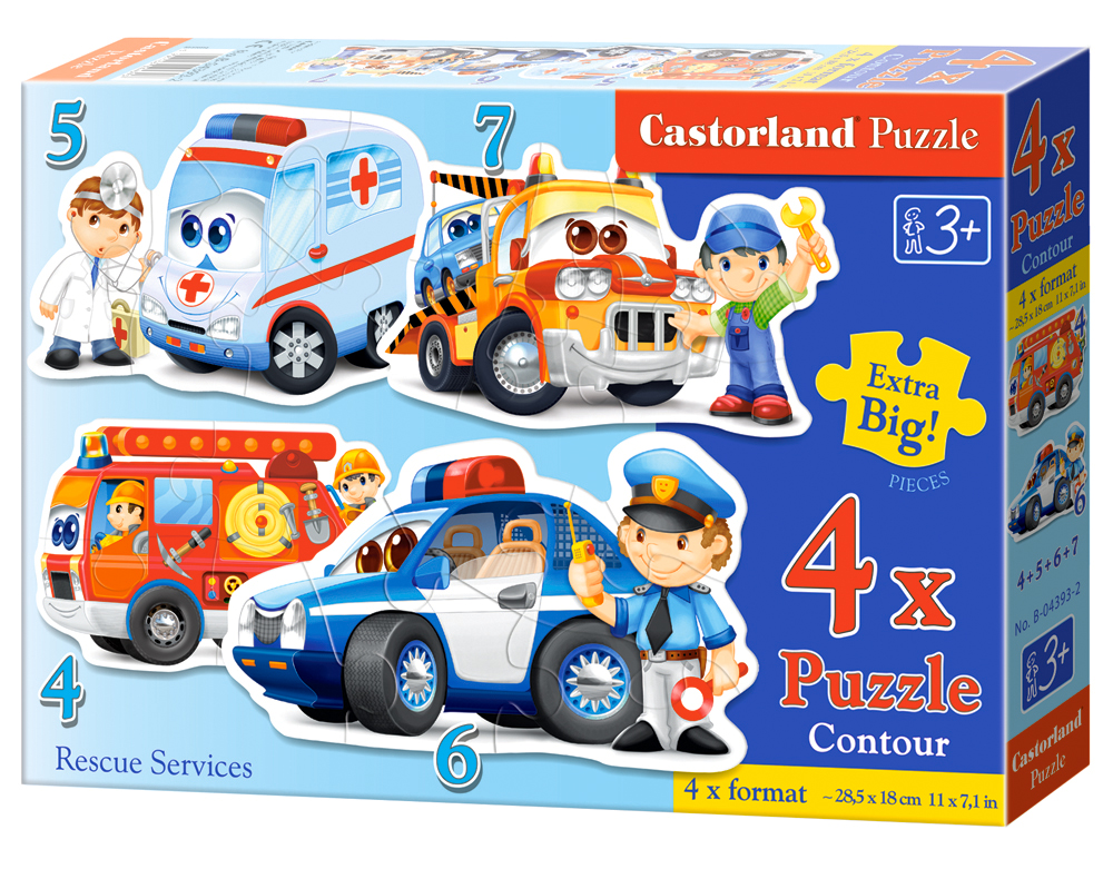 Castorland Puzzle 4w1 układanki dla 3 latka CA0012 sklep Jokomisiada