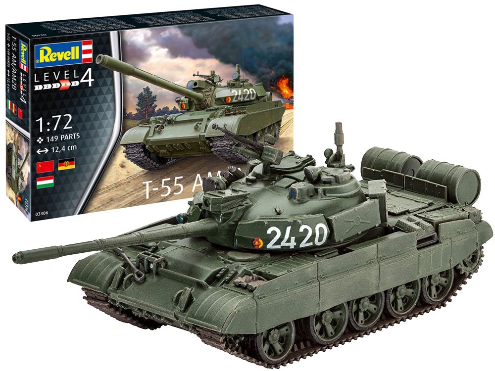 Soviet Revell Tank T 55 Model Scale 1 72 Rv0018 Toys Models For Gluing Toys For Girls Toys For Boys 8 13 Years 14 Years