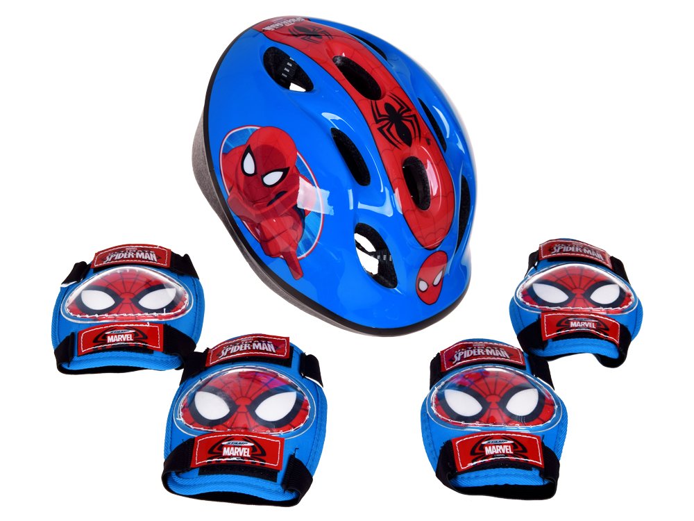 spiderman helmet and pad set