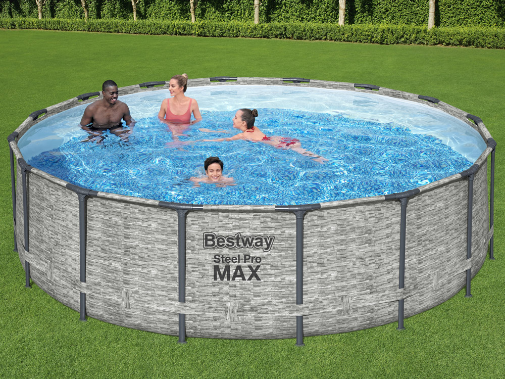 Bestway Frame pool 488x122 stone 10-in-1 5619E | swimming pools \ pools  swimming pools \ frame pools |