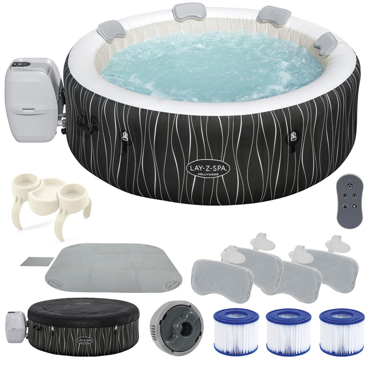 Bestway Jacuzzi Lay-Z-Spa HOLLYWOOD 12in1 LED 60059 | swimming 