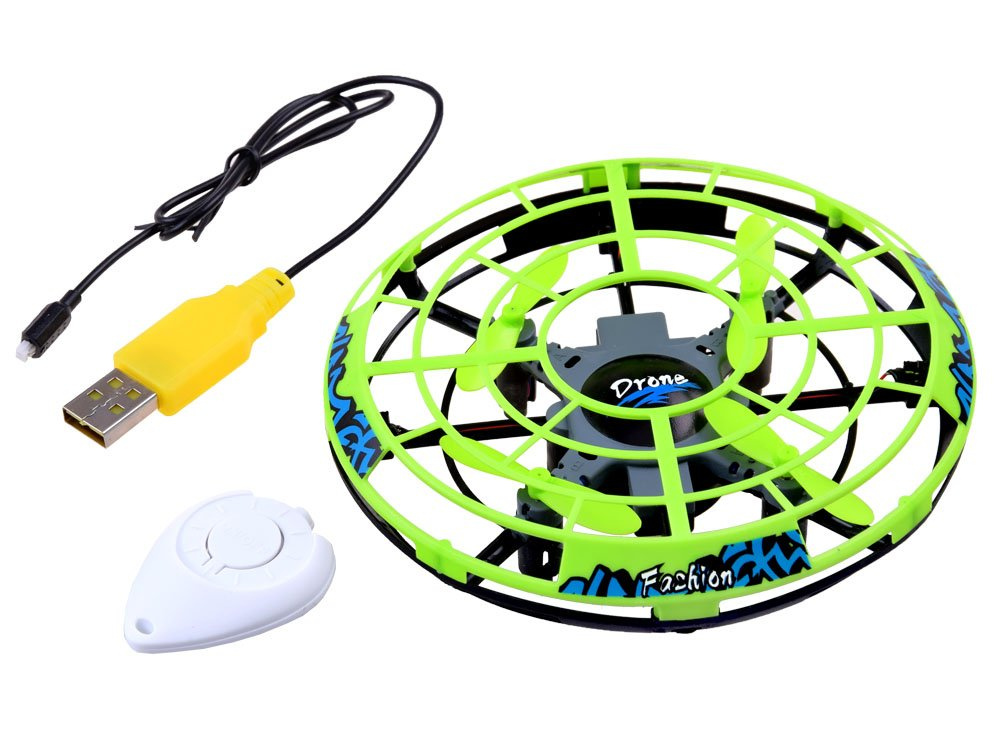 Hand operated DRON flying saucer + RC0496 remote control toys \ radio