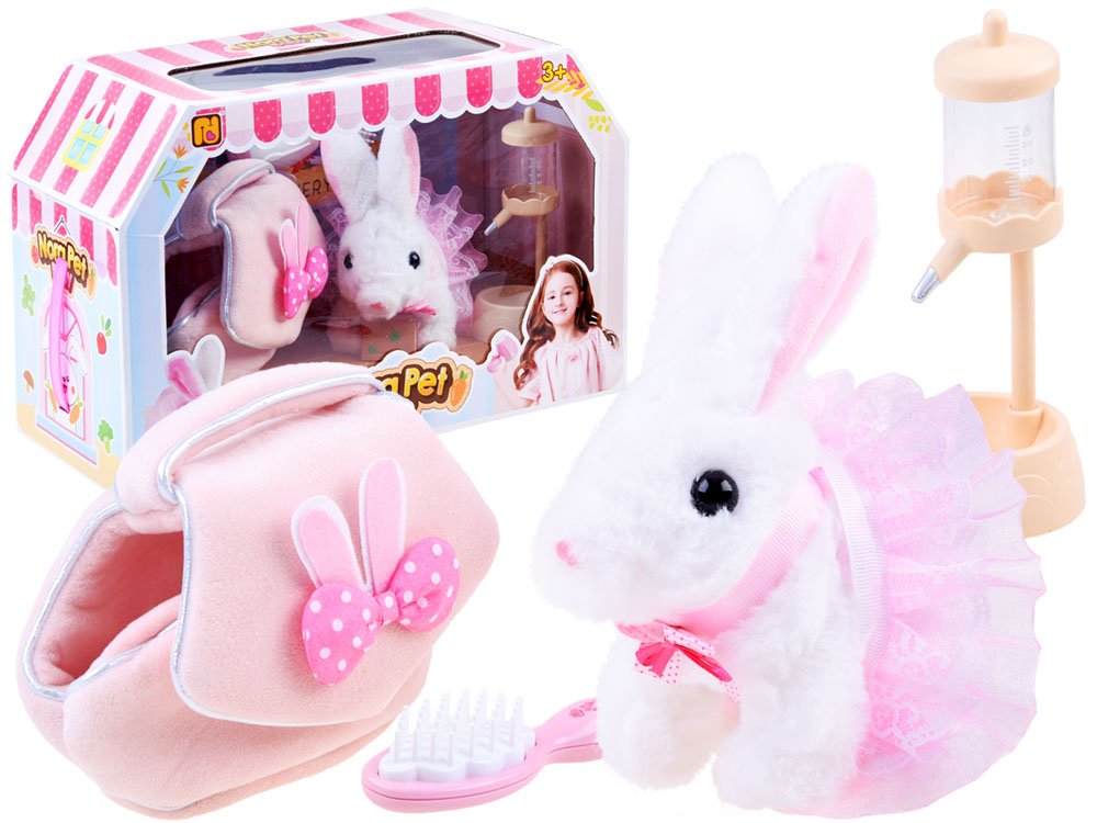 Interactive Rabbit + accessories bag ZA3554 pink | toys \ bears and ...
