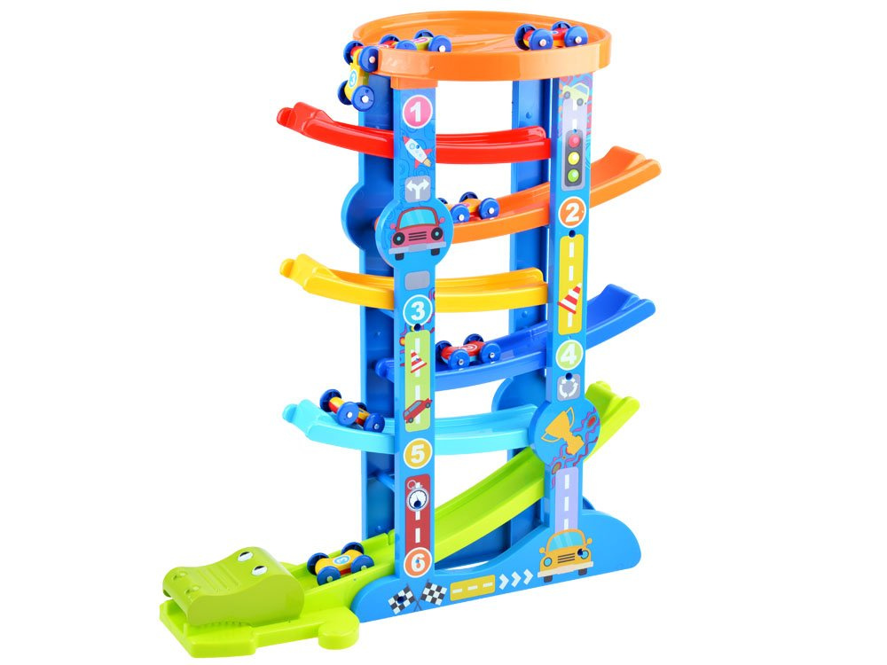 Large slide for cars 6 vehicles ZA3283 toys \ train and tracks 34 years toys for girls toys