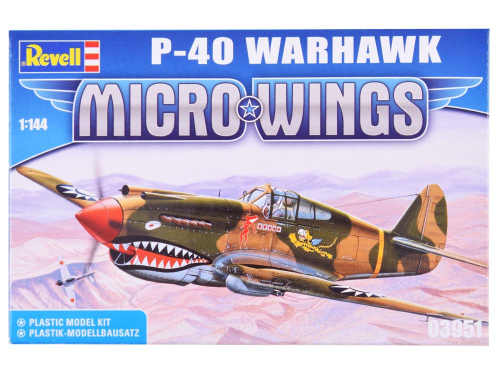 Revell Micro Wings P-40 War Hawk 1/144 Scale Model Kit Aircraft Modelling New 