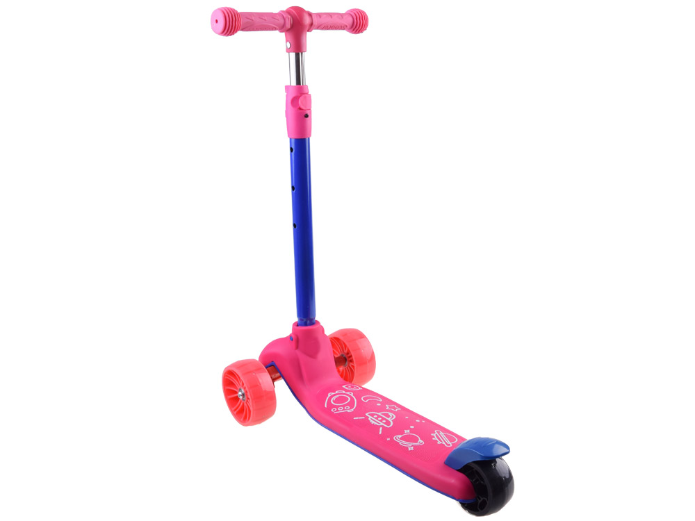 Pink three store wheel scooter