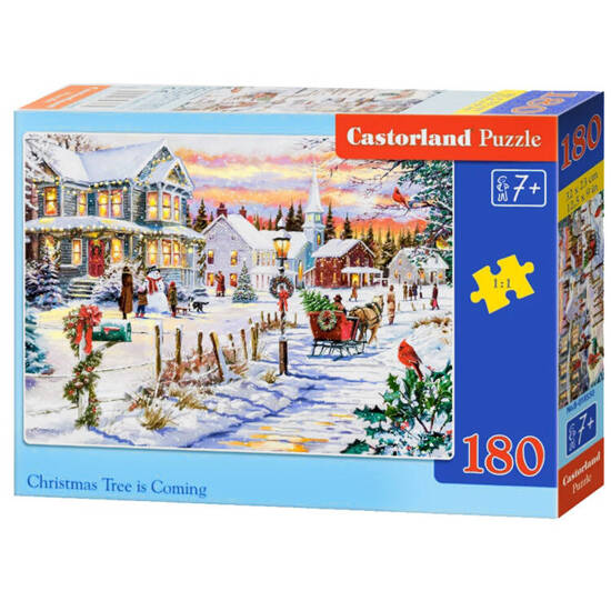  56 / 5 000 Christmas Puzzle 180 Piece Christmas Tree is Coming