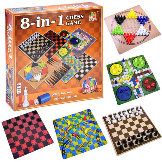  A set of 8in1 games board chess GR0424