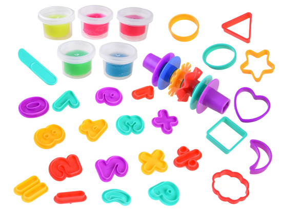  Plastic mass + molds numbers shapes ZA4292