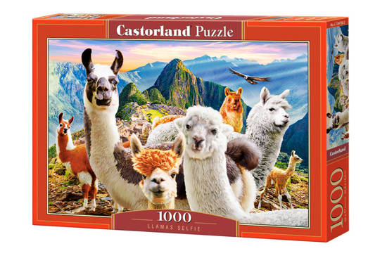 1000 piece puzzle Llamas Selfie