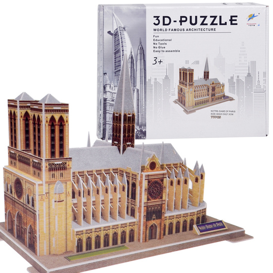 3D Puzzle Notre-Dame Cathedral 77-pieces Spatial puzzle Paris ZA5402