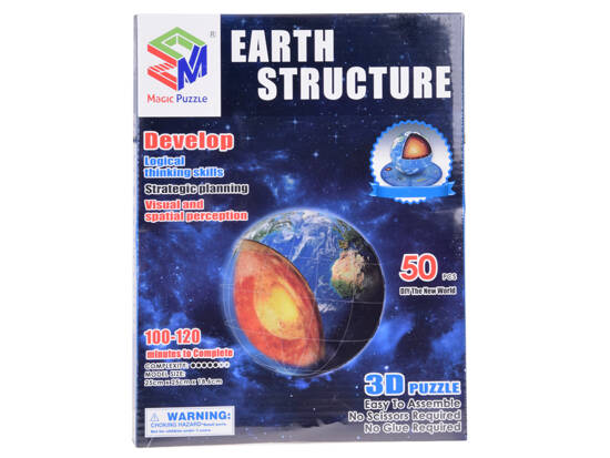 3D Puzzle Planet Earth 50 Pieces Earth Structure ZA5348