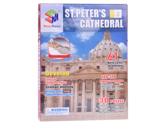 3D Puzzle St. Peter's Basilica Vatican 61 pcs spatial puzzle ZA1578