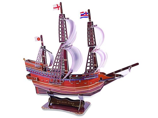 3D puzzle ship Golden Hind ship 108 pieces spatial puzzle ZA2600