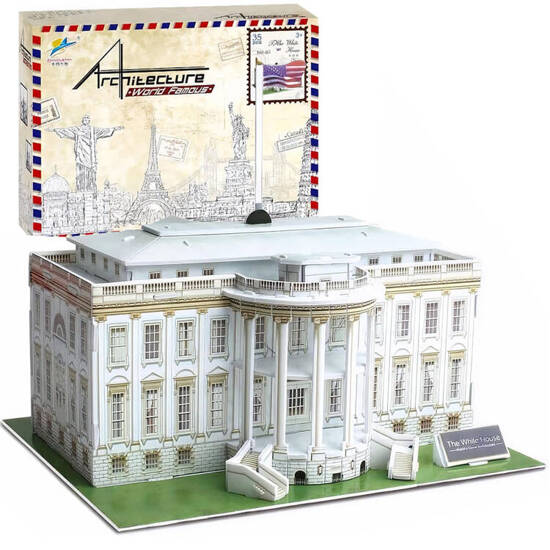 3D puzzle white house of the famous buildings ZA2529