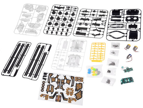 4in1 set for construction machinery. Remotely controlled, 176 pieces RC0694