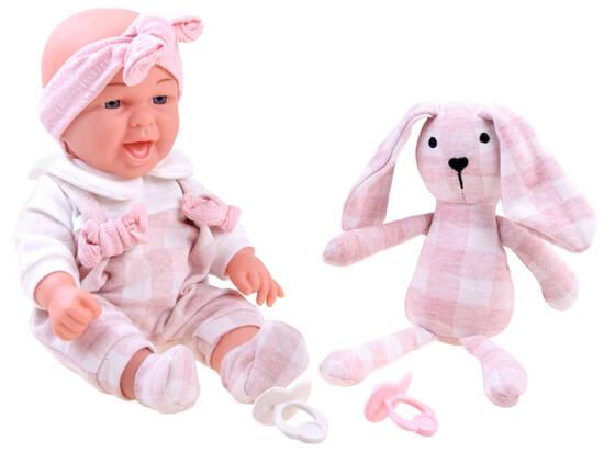 A charming BOBAS doll with a plush bunny ZA3828