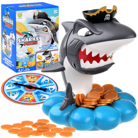 A fun arcade game with a dangerous captain shark - pirate guarding the coins GR0603