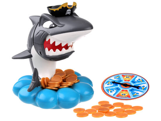 A fun arcade game with a dangerous captain shark - pirate guarding the coins GR0603