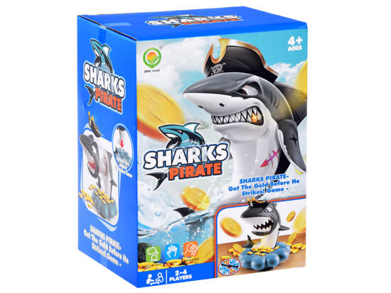 A fun arcade game with a dangerous captain shark - pirate guarding the coins GR0603