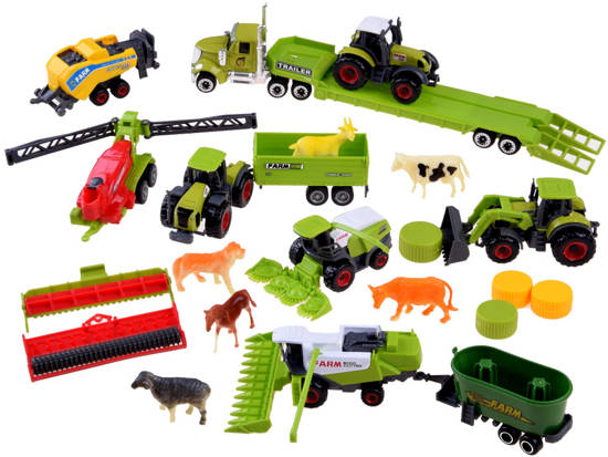 A set of tractors, agricultural machinery and harvesters ZA4366