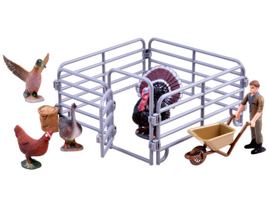 ANIMALS FARM SERIES Set of farmstead turkey goose drake rooster ZA2989