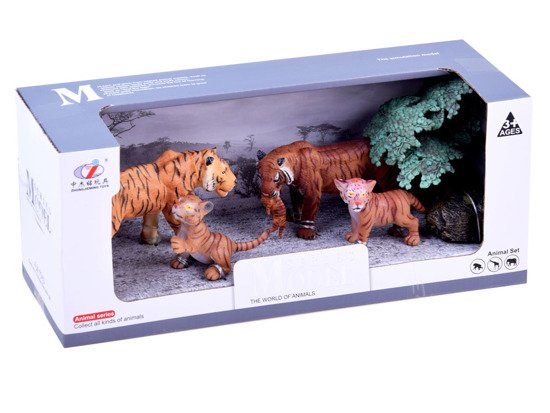 ANIMALS SAFARI SERIES Tiger Family Figurine Set COLLECTION ZA2990