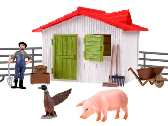 ANIMALS SERIES FARM Set barn duck pig farmer ZA4297