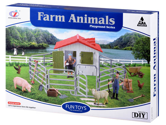 ANIMALS SERIES FARM Set barn duck pig farmer ZA4297