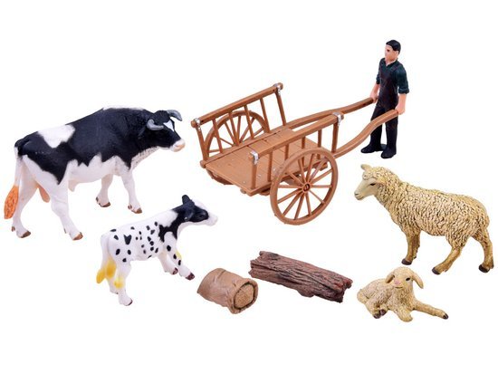 ANIMALS SERIES FARM Set of Figures cow sheep farmer ZAGRODA ZA2606