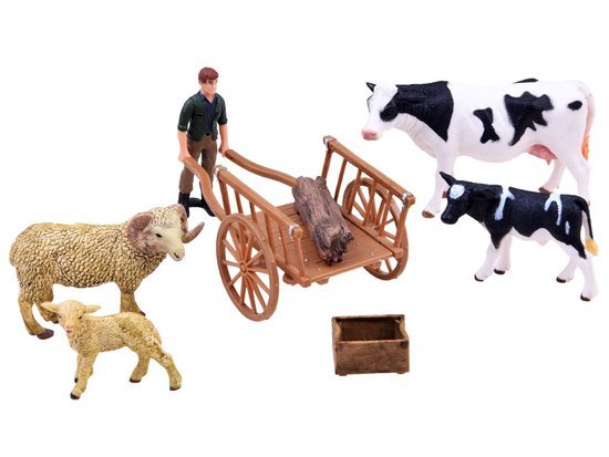 ANIMALS SERIES FARM Set of Figures cow sheep farmer ZAGRODA ZA2606