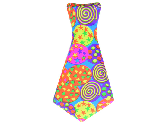 AWESOME colorful TIE with elastic band for a ball, party, carnival ZA0681