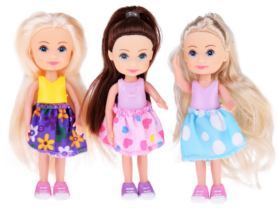 Adorable mini dolls to play with. Doll 12 cm, 6 pcs. ZA4755