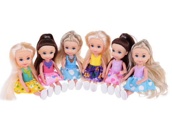 Adorable mini dolls to play with. Doll 12 cm, 6 pcs. ZA4755