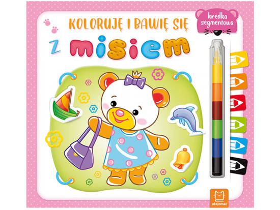 Aksjomat I color and play with a teddy bear + crayon KS0150 