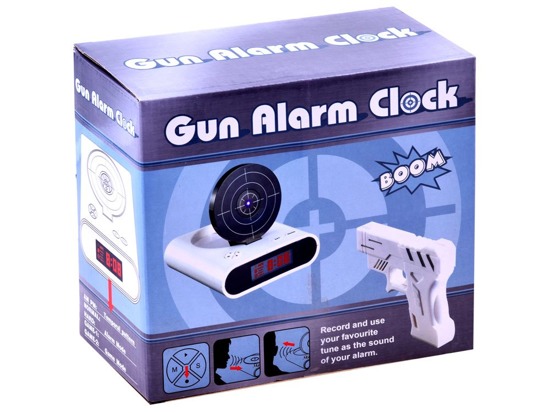 Alarm clock with a gun clock with a dial game ZA2486