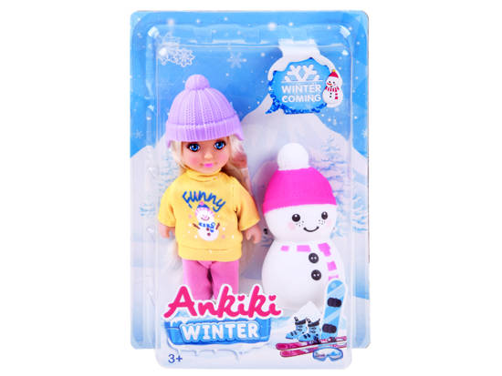 Ankiki Doll small doll 13 cm + snowman ZA4301