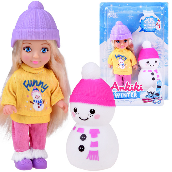 Ankiki Doll small doll 13 cm + snowman ZA4301