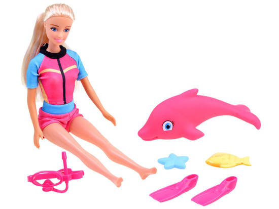 Anlily Doll, a swimmer, a diver with a Dolphin ZA3923