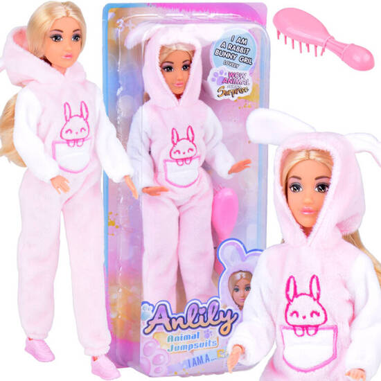 Anlily doll rabbit surprise + brush ZA5418