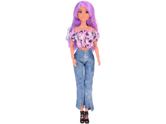 Anlily doll with long pastel hair in jeans ZA5305