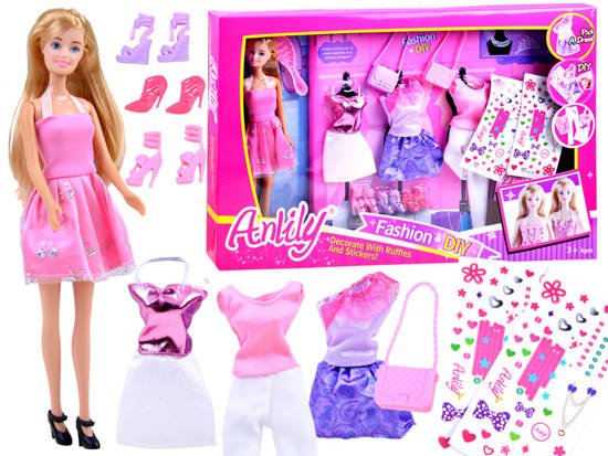 Anlily fashionable Doll decorate clothes with stickers ZA3483
