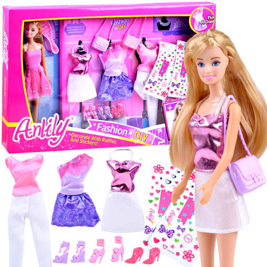 Anlily fashionable Doll decorate clothes with stickers ZA3483