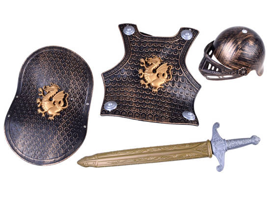 Armor for Knight + Helmet Shield Sword ZA0666