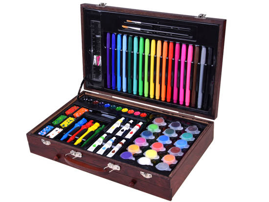 Art set wooden suitcase 123pcs AP0004