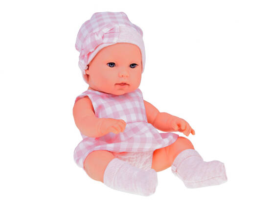 Baby Doll Newborn wearing a pink hat dress + rabbit ZA 5007 RO