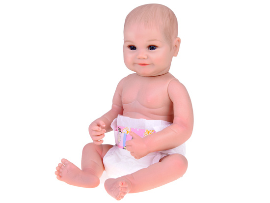 Baby doll in pink romper with frill + accessories ZA5359